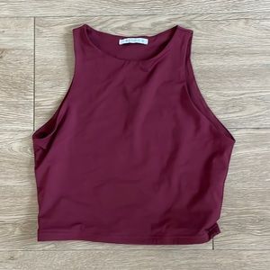 Maroon Crop Top